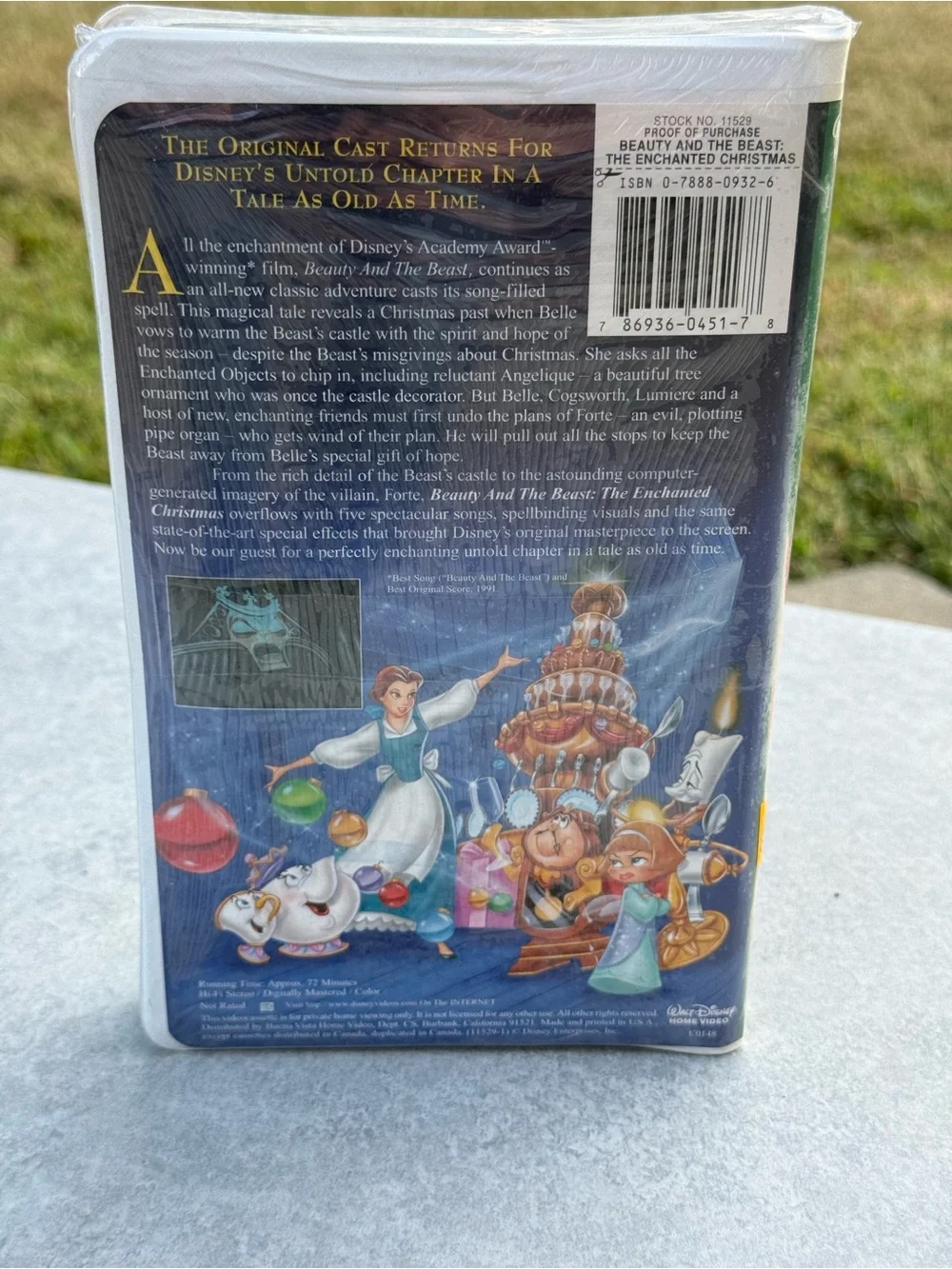 Disney Beauty & Beast Enchanted Christmas VHS 1997 Sealed Vintage 90s